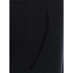 BALDO Black Pants with side pockets in blend wool Women