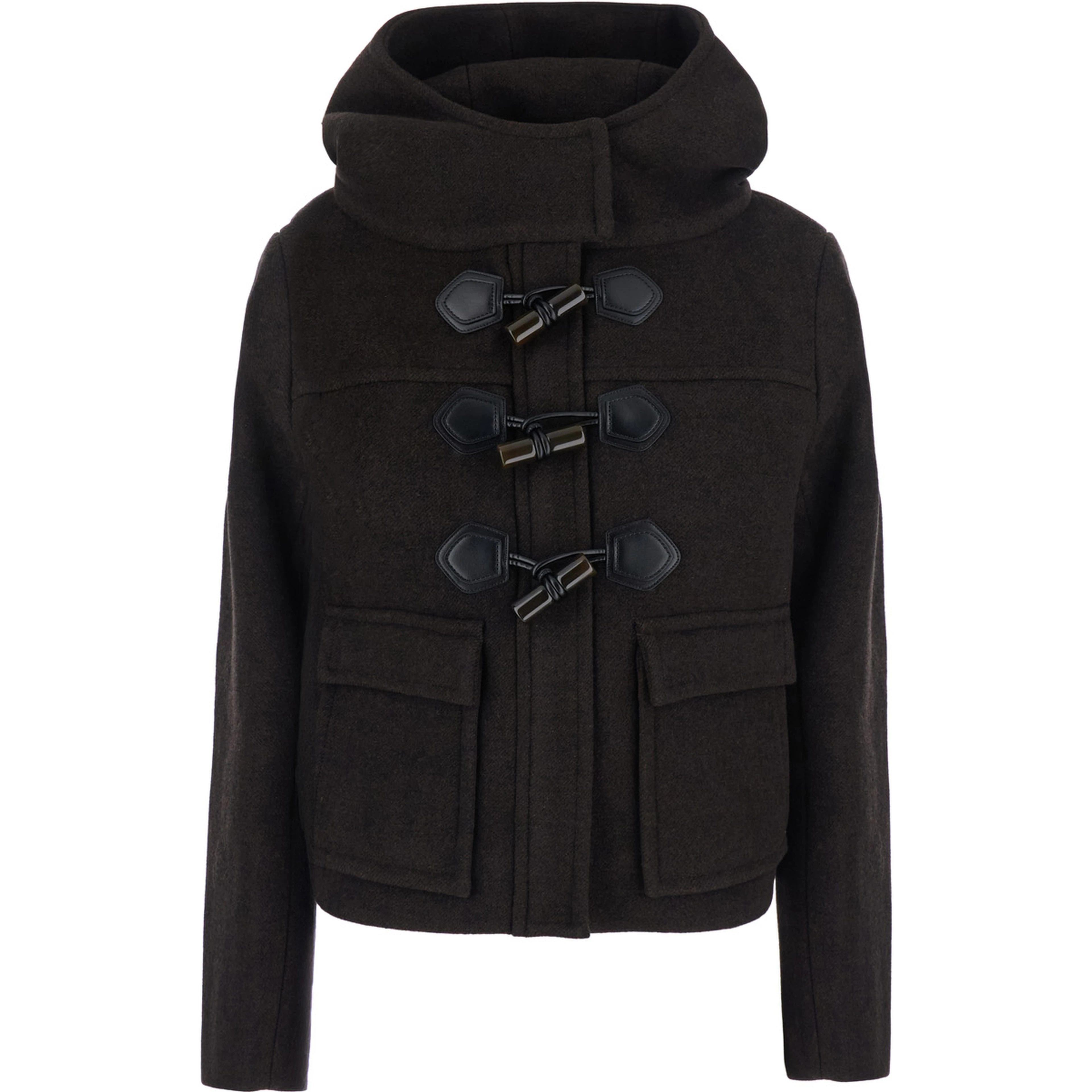 Peacoat Wool Mini Duffle Coat Brown