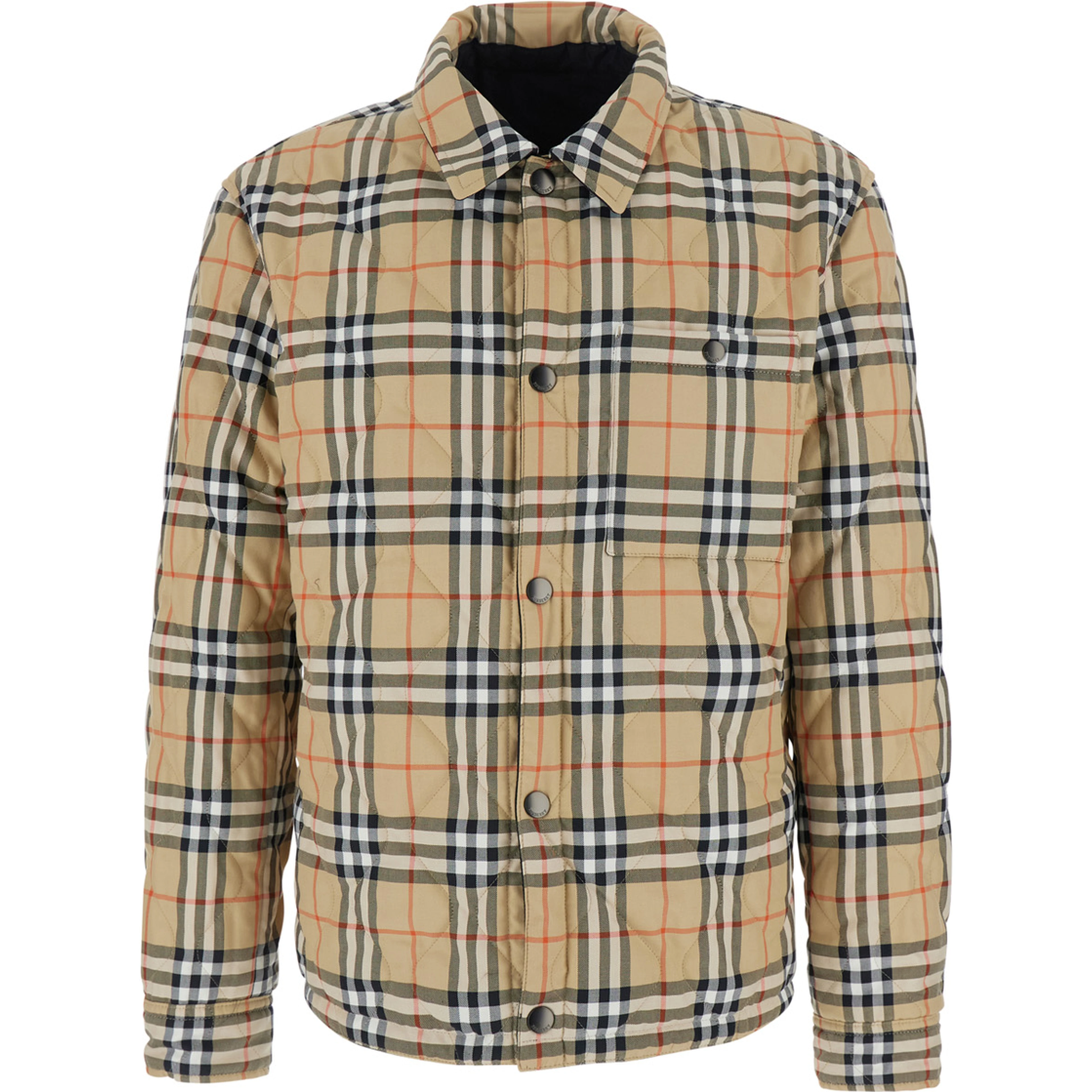 BRIGHTON Black Jacket with quilted motif and reversible design in Tech Fabric men