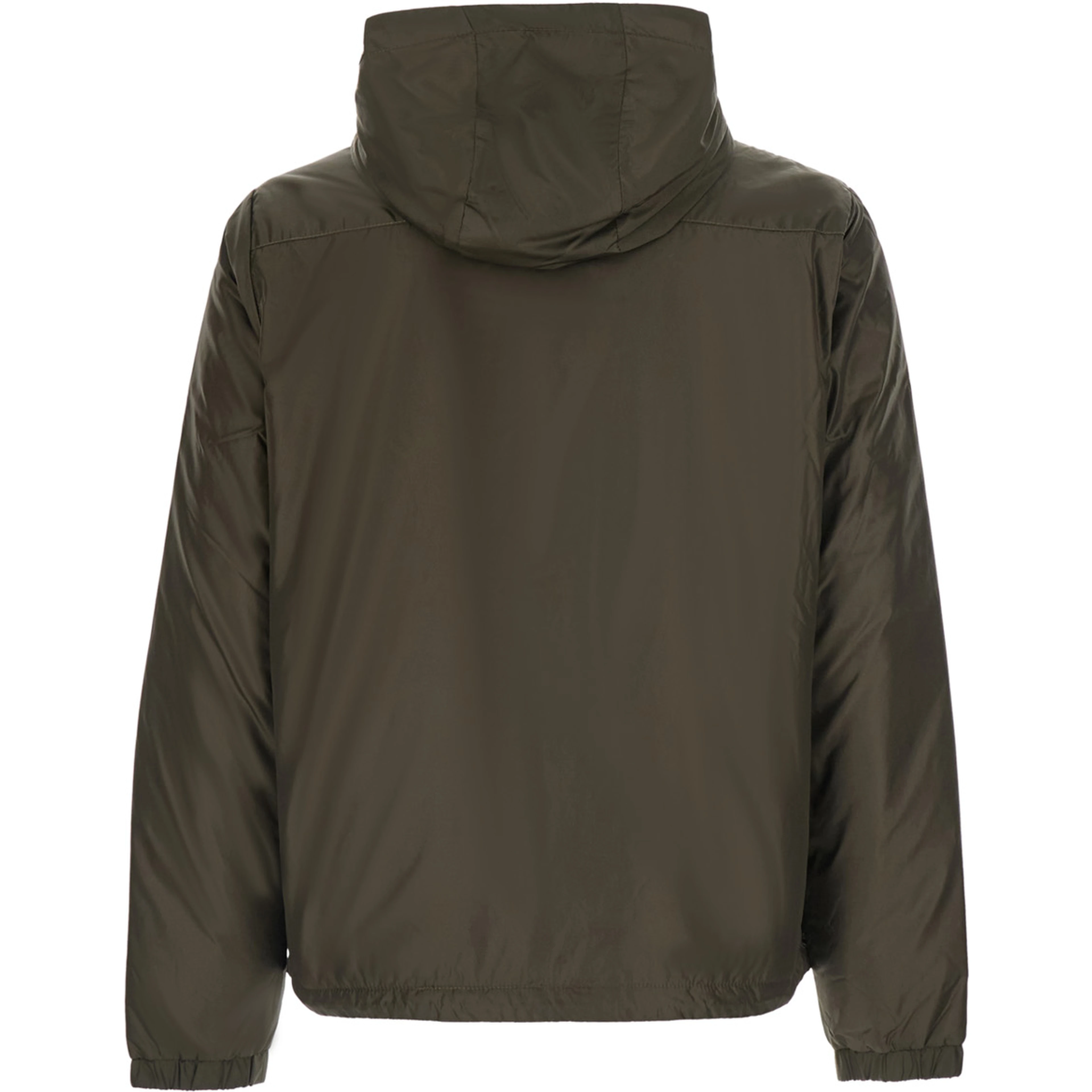 Jacket with Front Zip Closure and Side Pockets in Tech Fabric Green Women