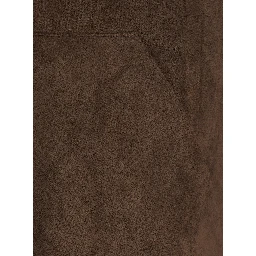 Brown Shearling Jacket with Fixed Hood and Zip Closure on the Front in ecofur for Men