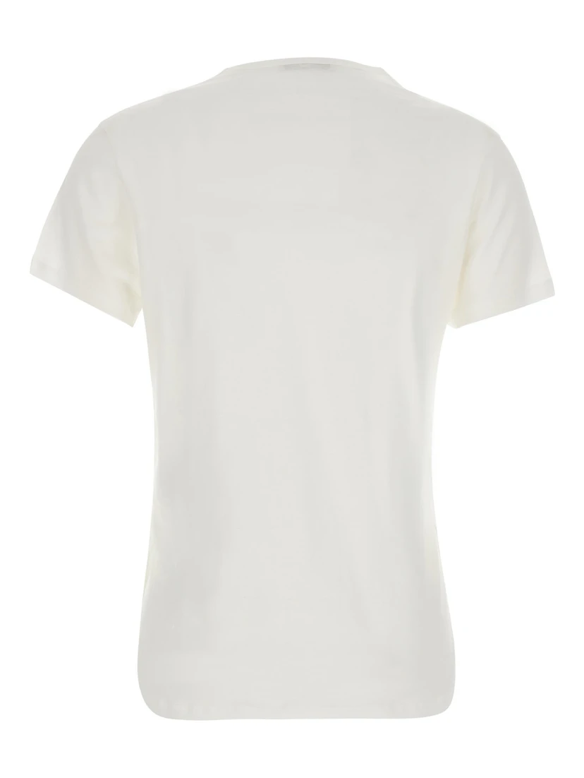 TI AMO white T-Shirt with front print in Cotton for Women