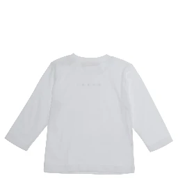 white Long Sleeve T-shirt with logo on the front in cotton Boy