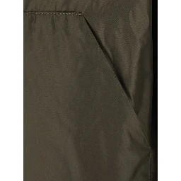 Jacket with Front Zip Closure and Side Pockets in Tech Fabric Green Women