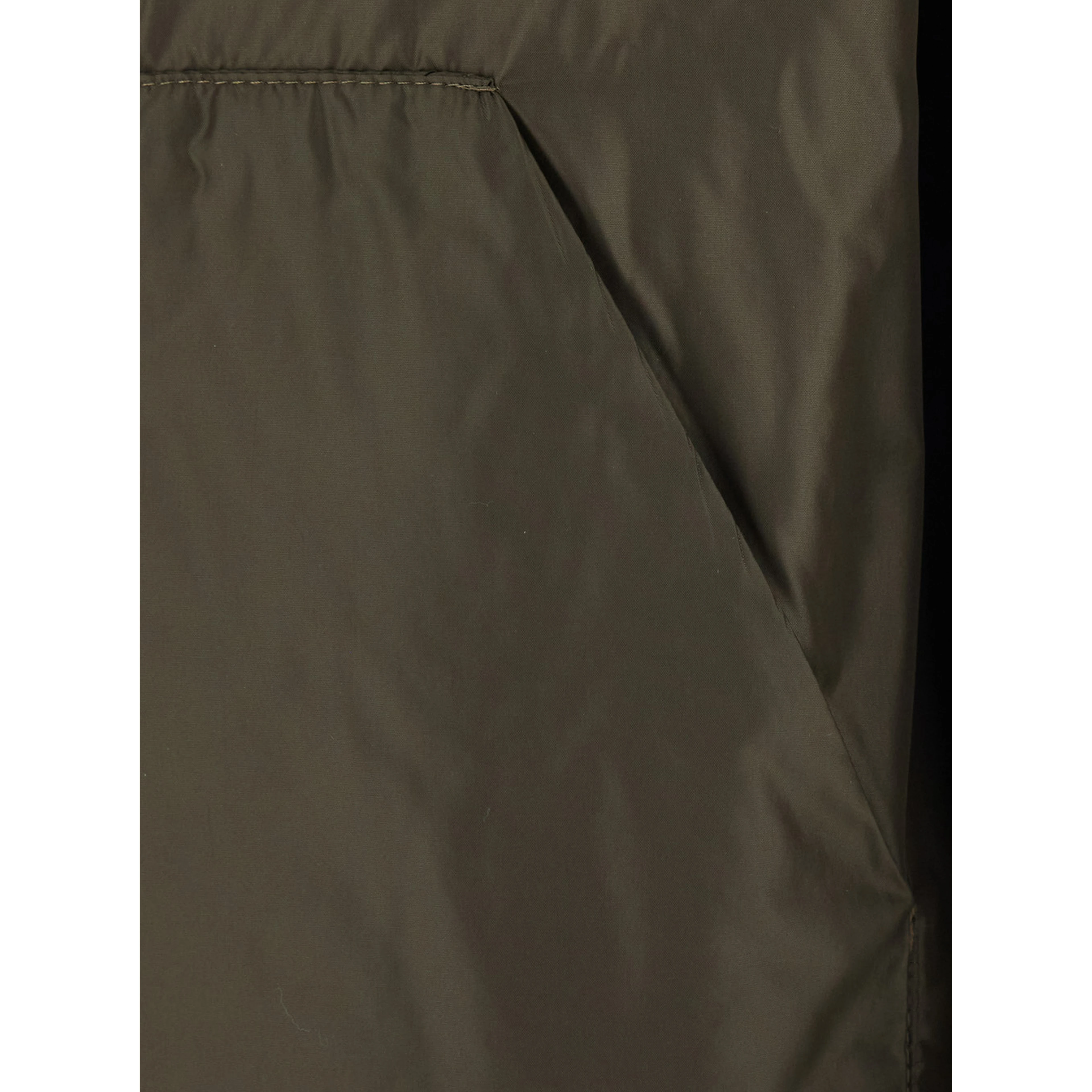 Jacket with Front Zip Closure and Side Pockets in Tech Fabric Green Women