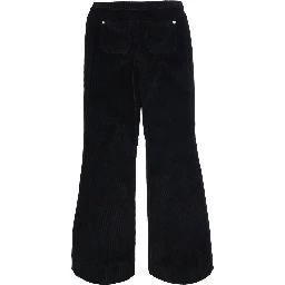 Diva Black Pants with heart detail on the front in corduroy Girl