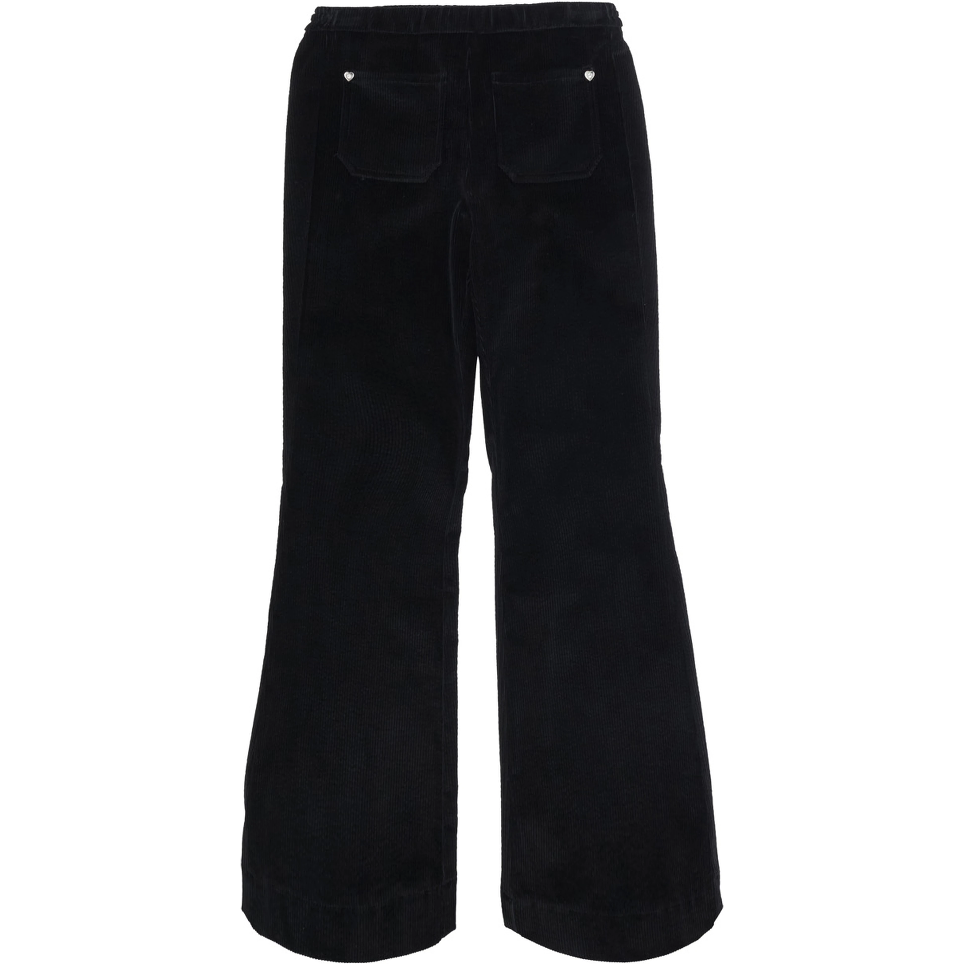 Diva Black Pants with heart detail on the front in corduroy Girl