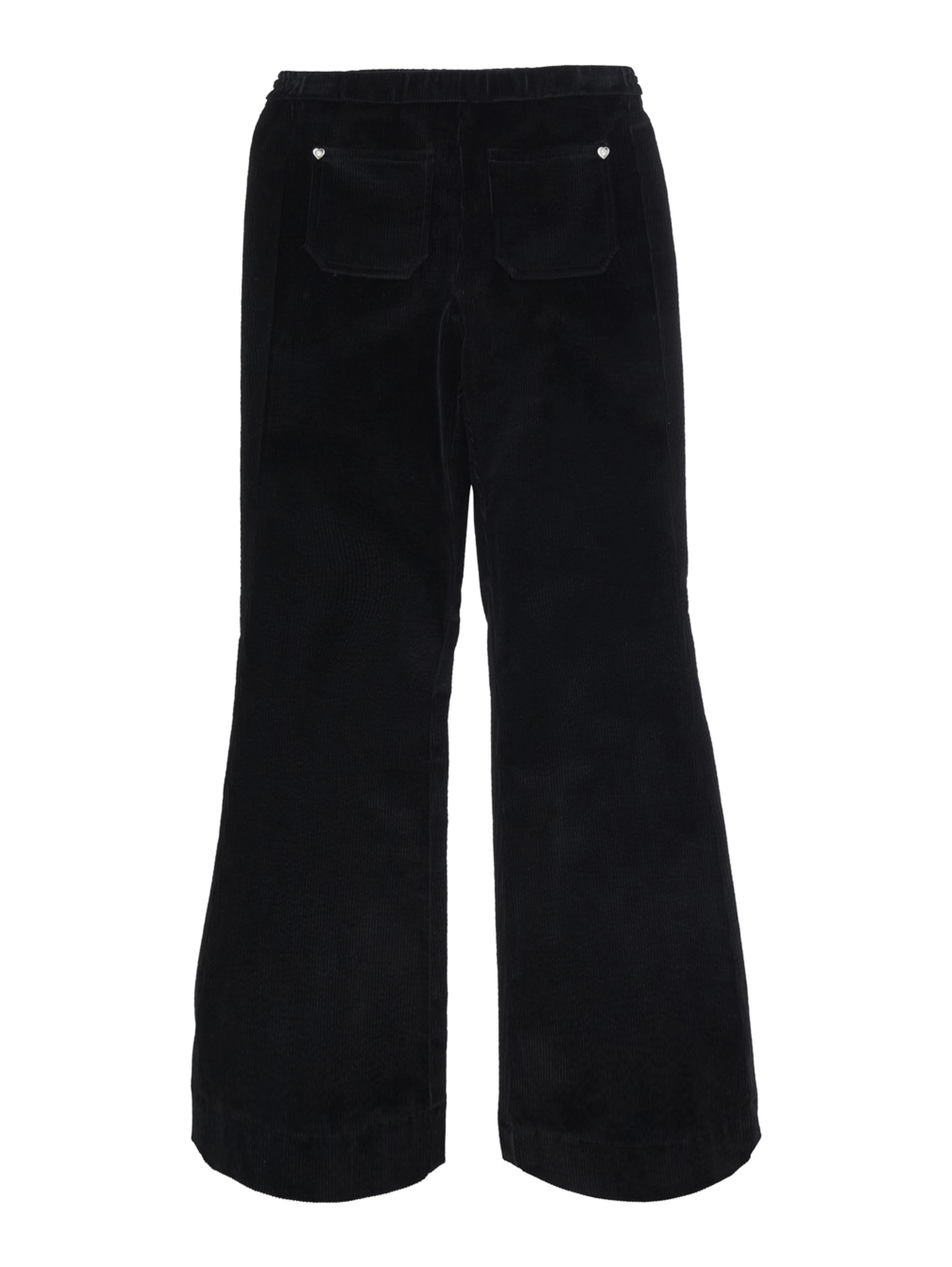 Diva Black Pants with heart detail on the front in corduroy Girl