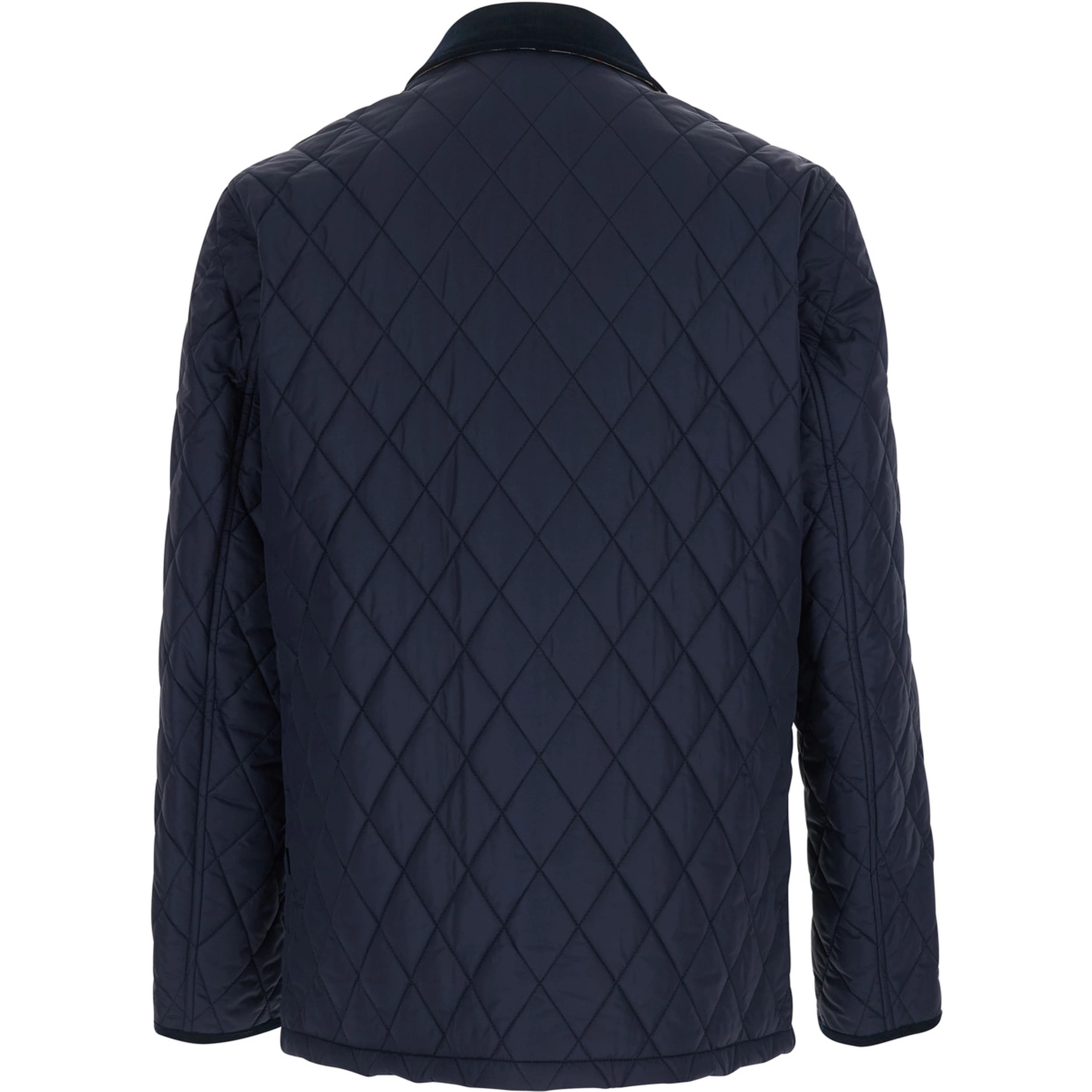 Blue Jackets with Quilting and Iconic Details in Tech Fabric Men