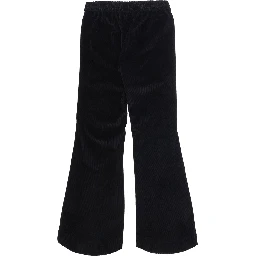 Diva Black Pants with heart detail on the front in corduroy Girl