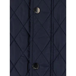 Blue Jackets with Quilting and Iconic Details in Tech Fabric Men