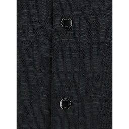 black Jacket with FF motif all-over tone on tone in Tech Fabric men