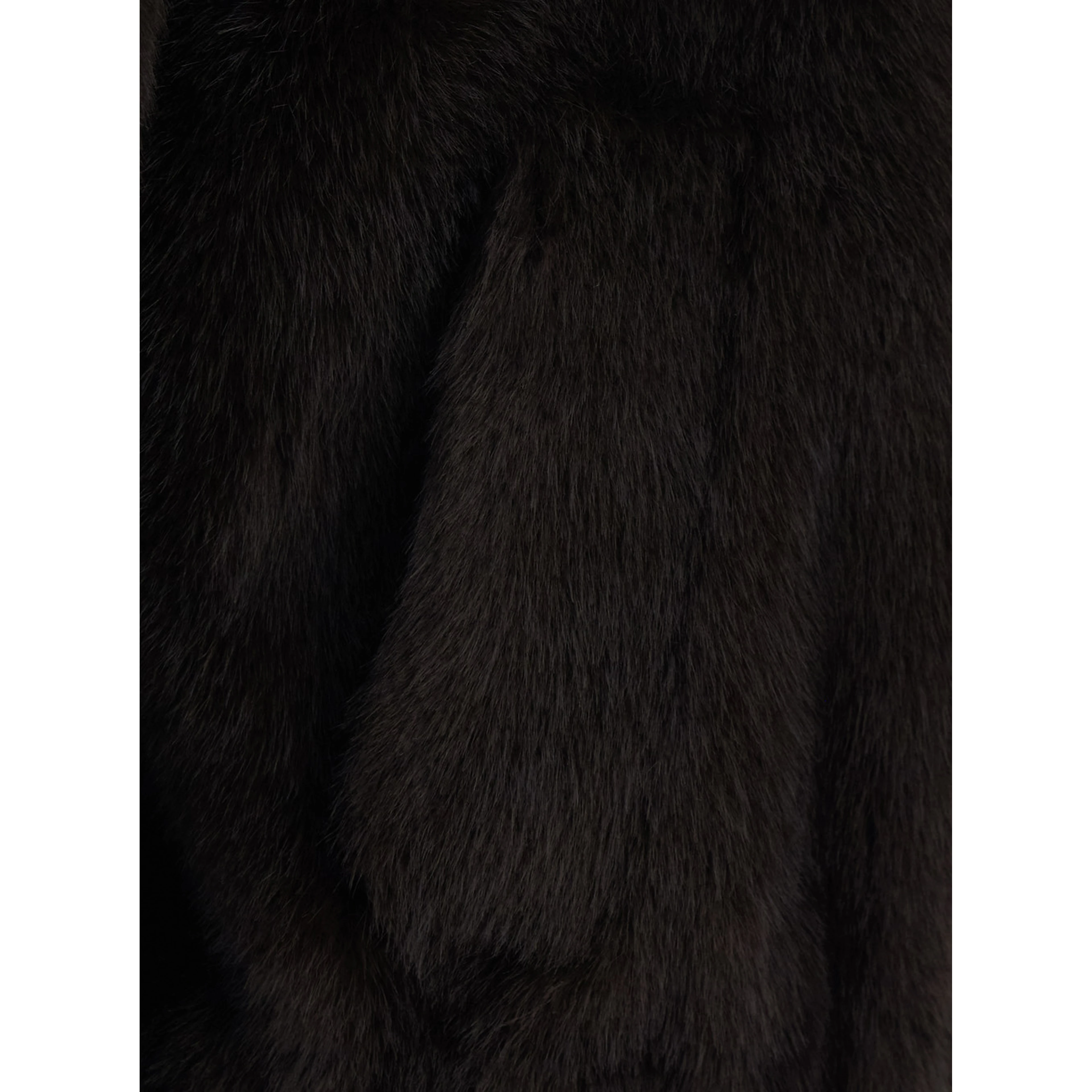 Aspen Brown Jacket with hood and zip closure in faux-fur Women