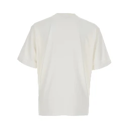 Crew Neck Heavyweight T-shirt with crew neck and short sleeves in White Cotton for Men