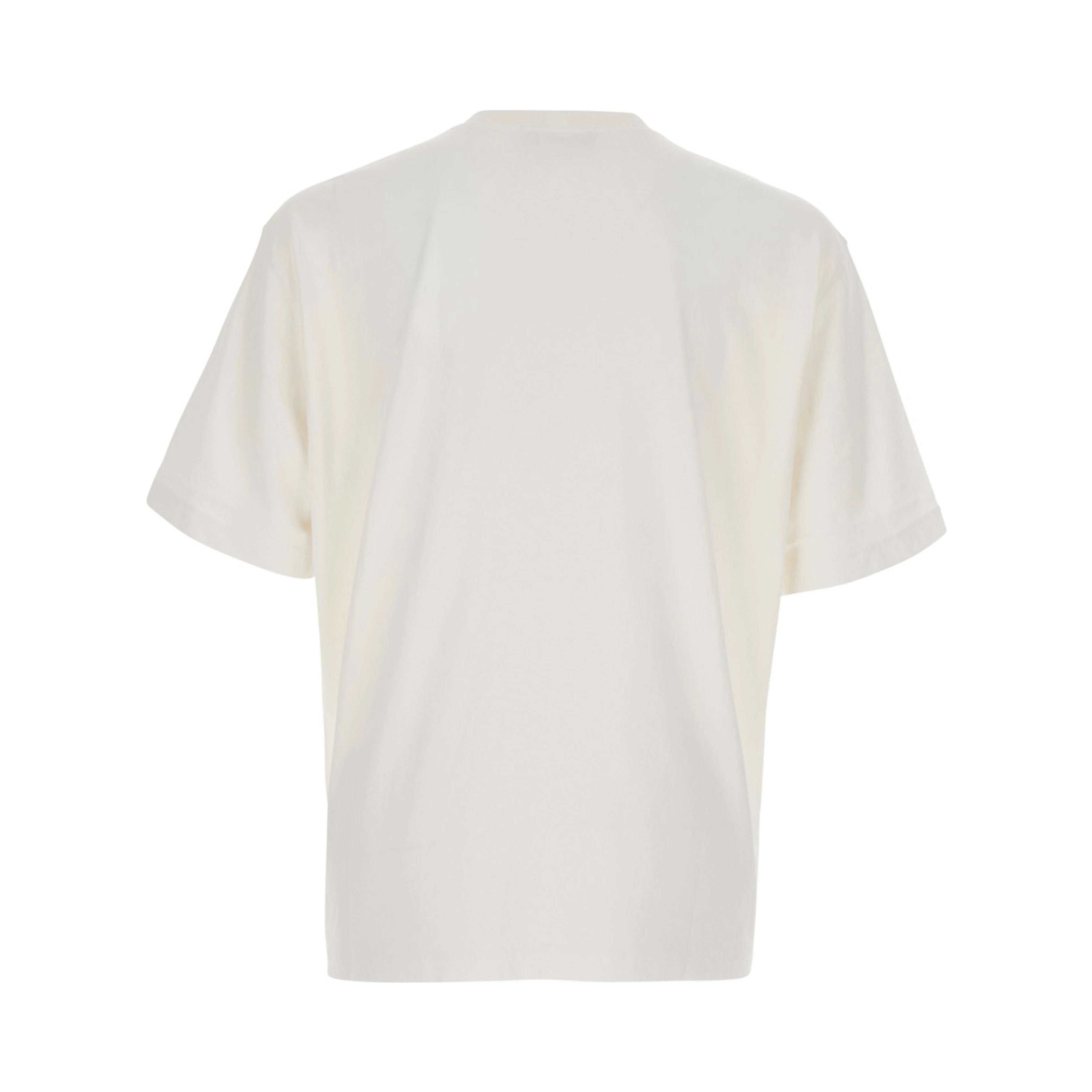 Crew Neck Heavyweight T-shirt with crew neck and short sleeves in White Cotton for Men