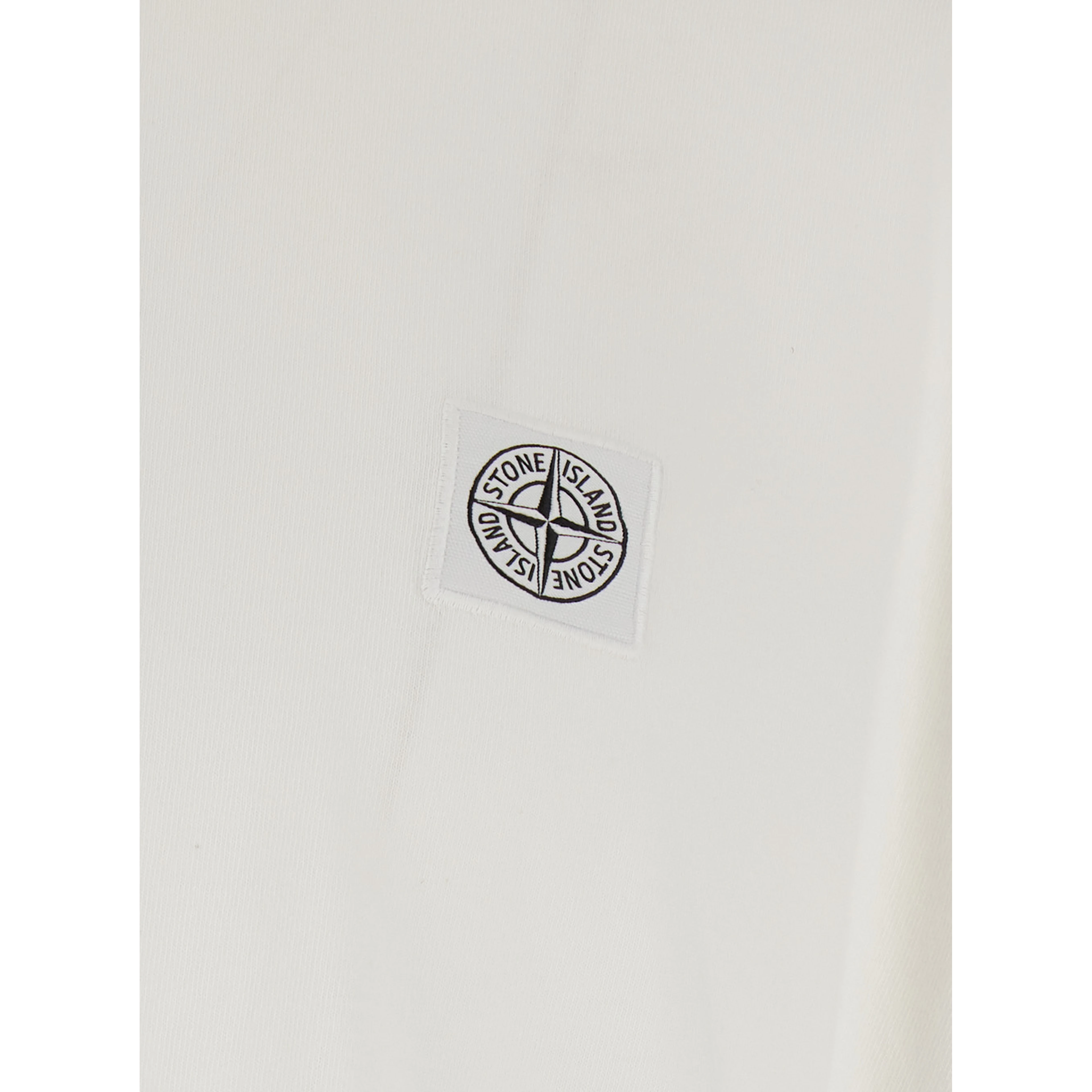 Crew Neck Heavyweight T-shirt with crew neck and short sleeves in White Cotton for Men