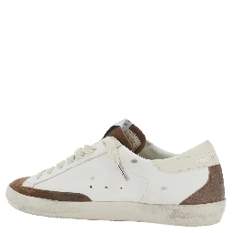 Superstar White Sneakers Low Top with star patch on the side in leather for men