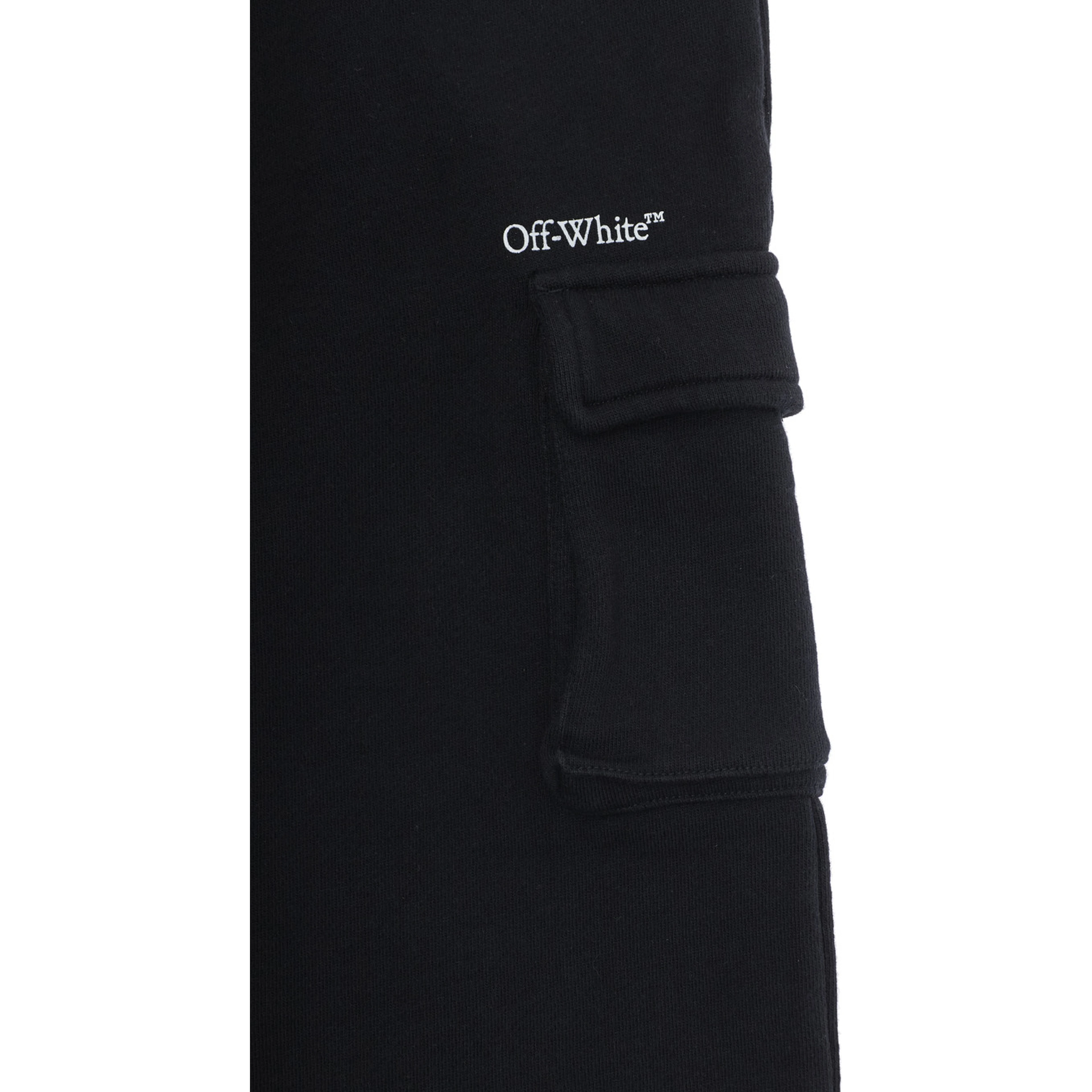 Black Cargo Pants with Logo on the Front in Cotton Girl