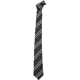 black and white Tie with all-over stripe motif in silk for Men