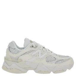 Gray Low-top Sneakers with Logo Patch on the Side and Perforated Design in Fabric Boy