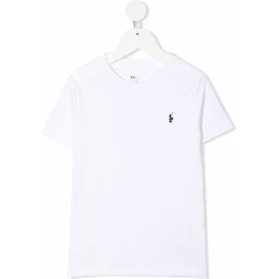 White T-Shirt Logo with Crew Neck and Short Sleeves for Women