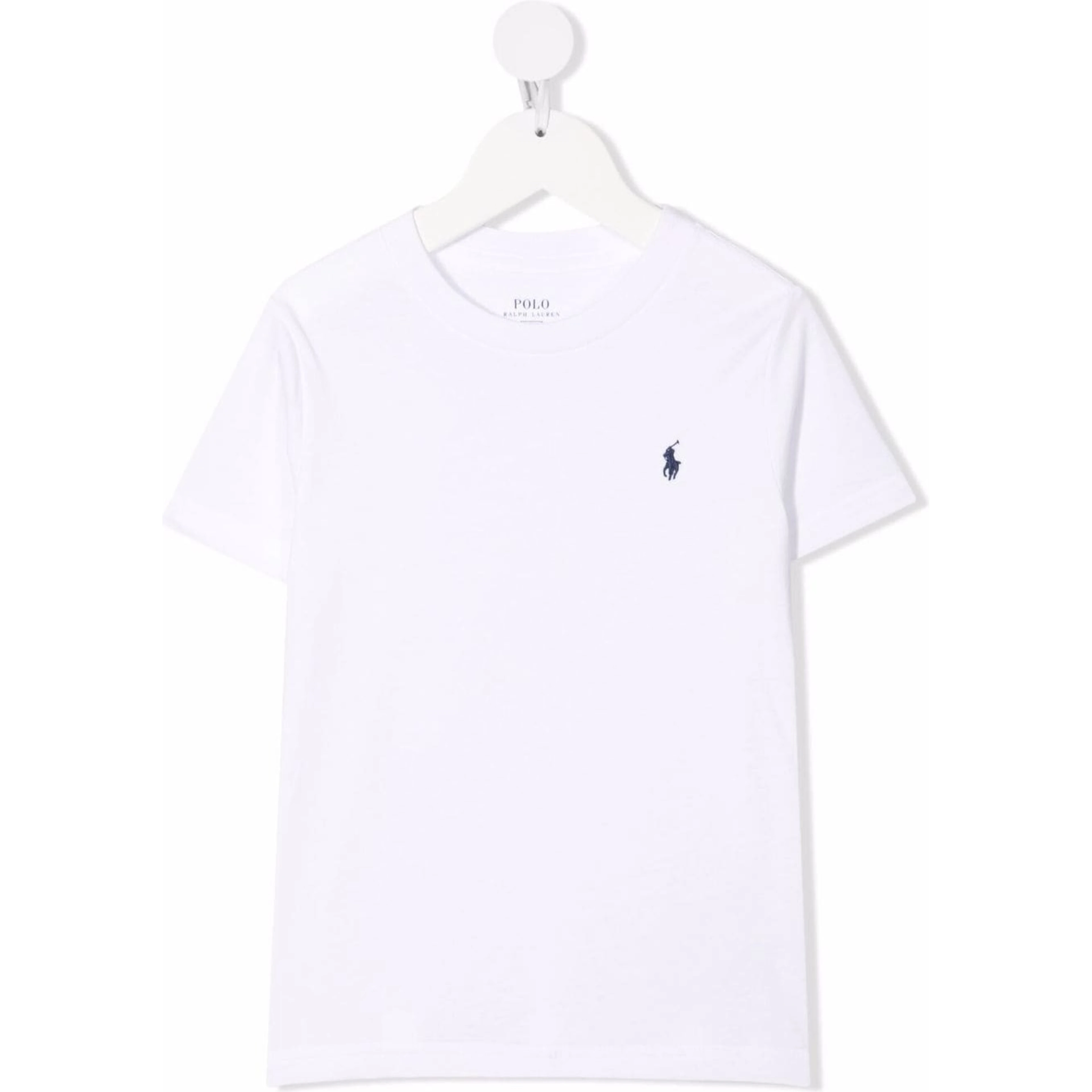 White T-Shirt Logo with Crew Neck and Short Sleeves for Women