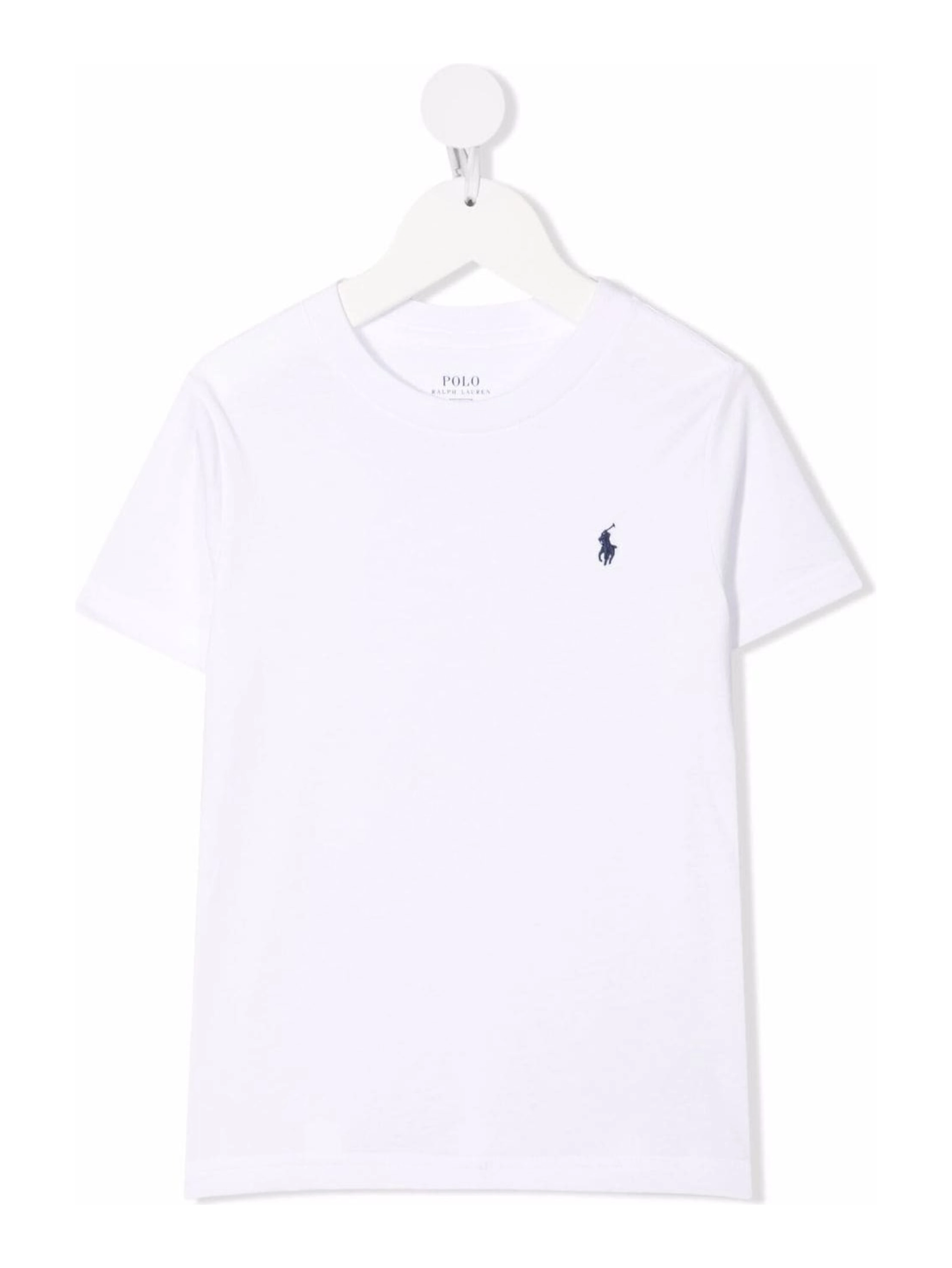 White T-Shirt Logo with Crew Neck and Short Sleeves for Women