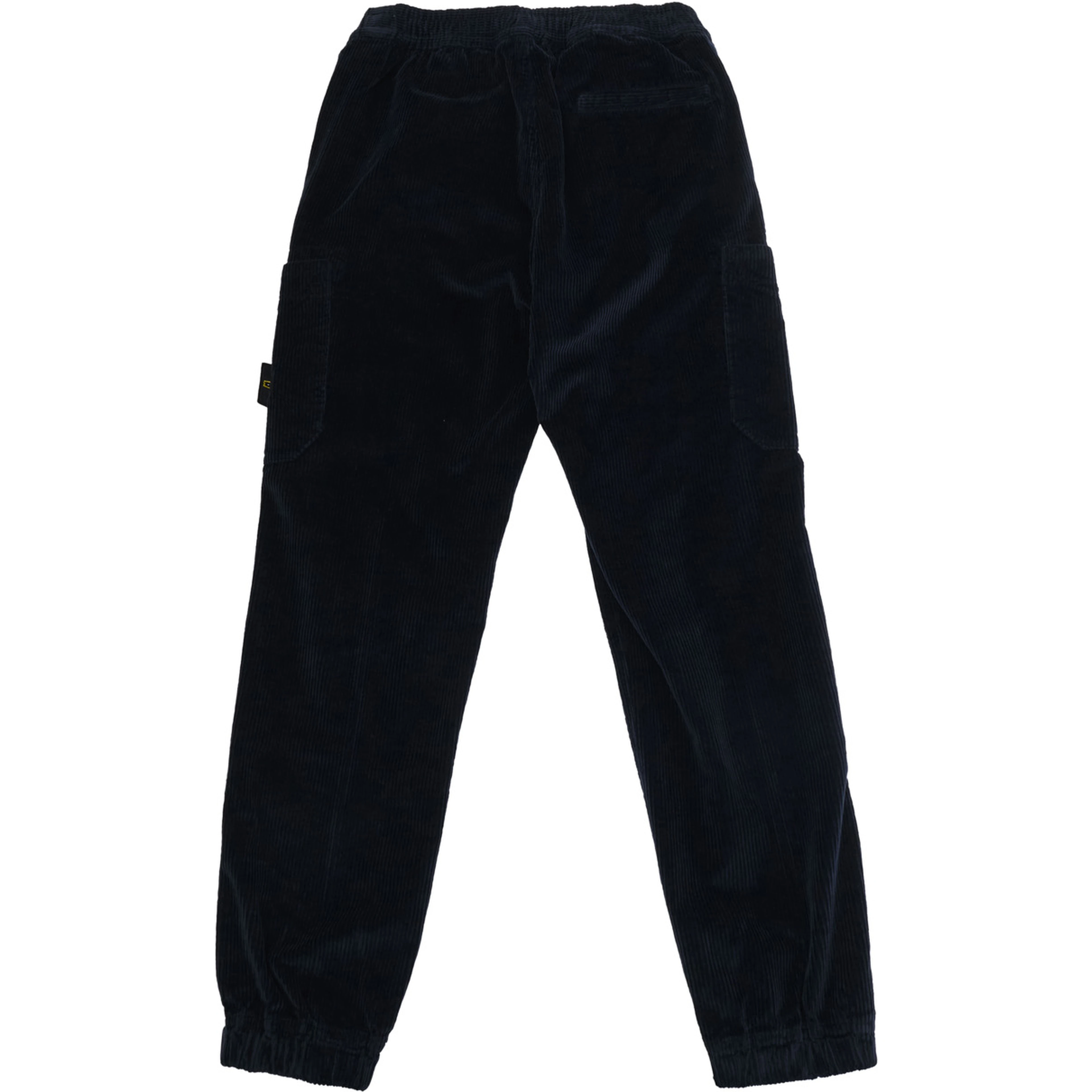 Blue Pants with elasticated waist and logo patch on the front in cotton boy