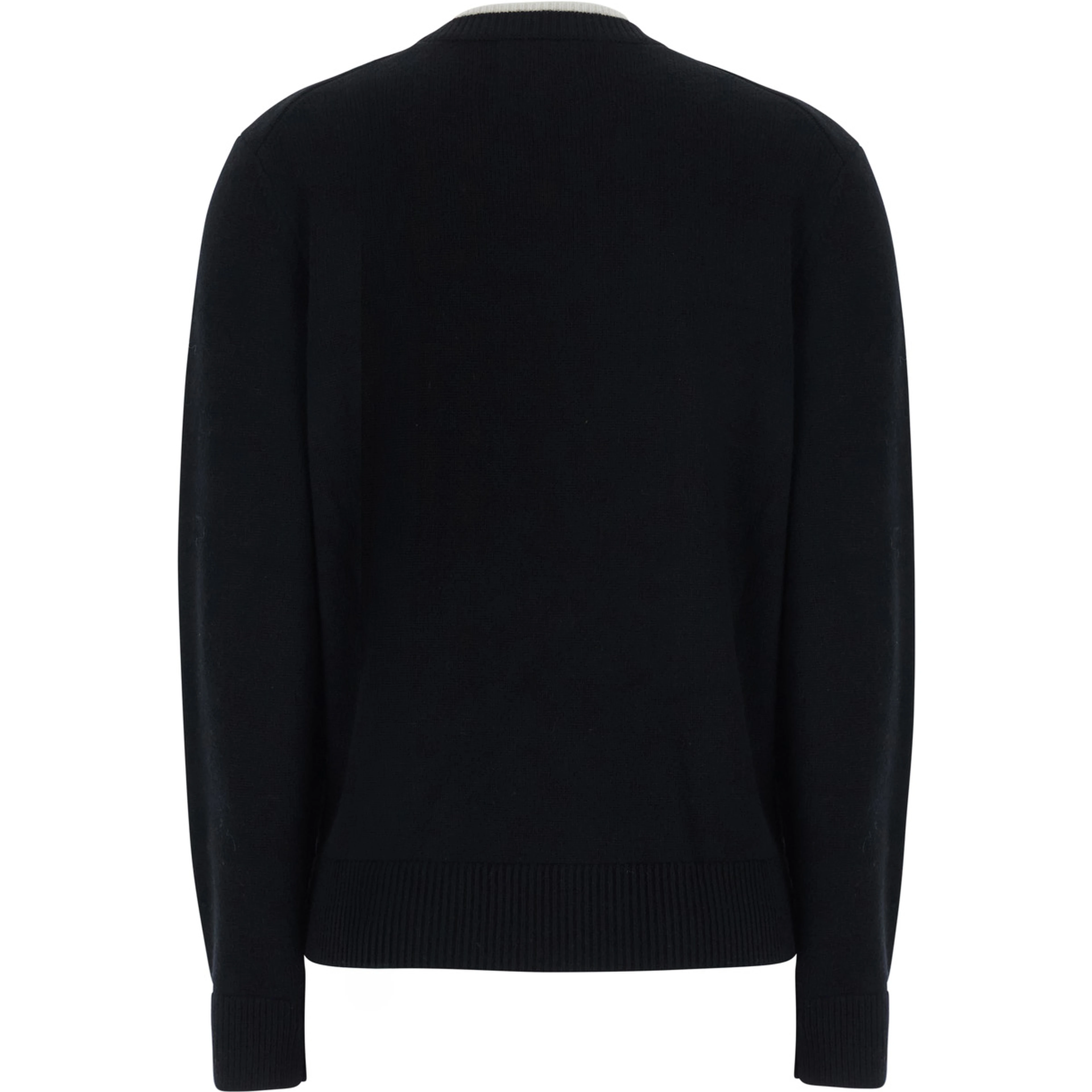 OTIS Black Sweater with Contrasting Collar in Cashmere for Women