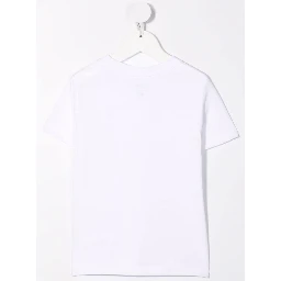 White T-Shirt Logo with Crew Neck and Short Sleeves for Women