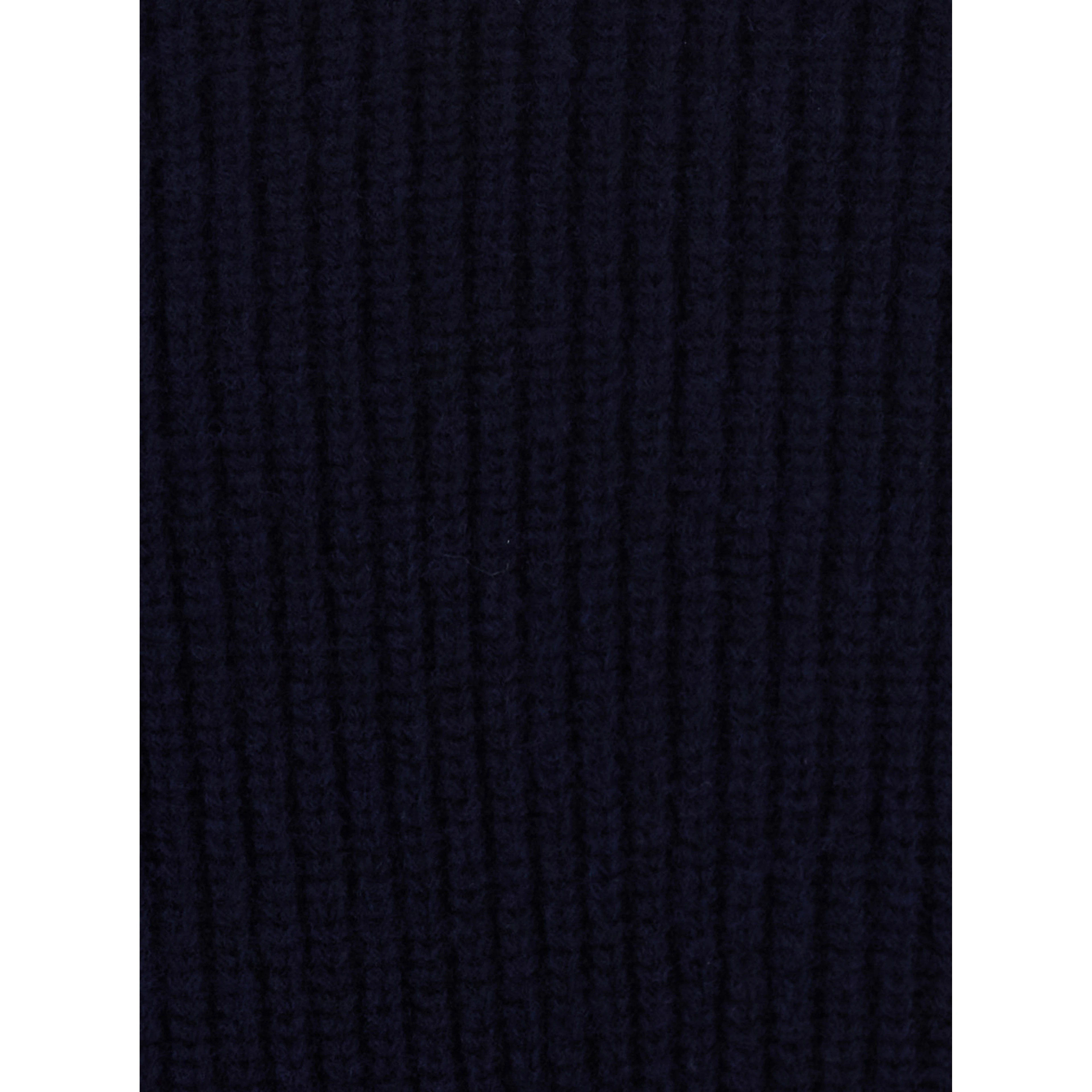 Blue Sweater with round neck and V-neck on the back in ribbed wool for men