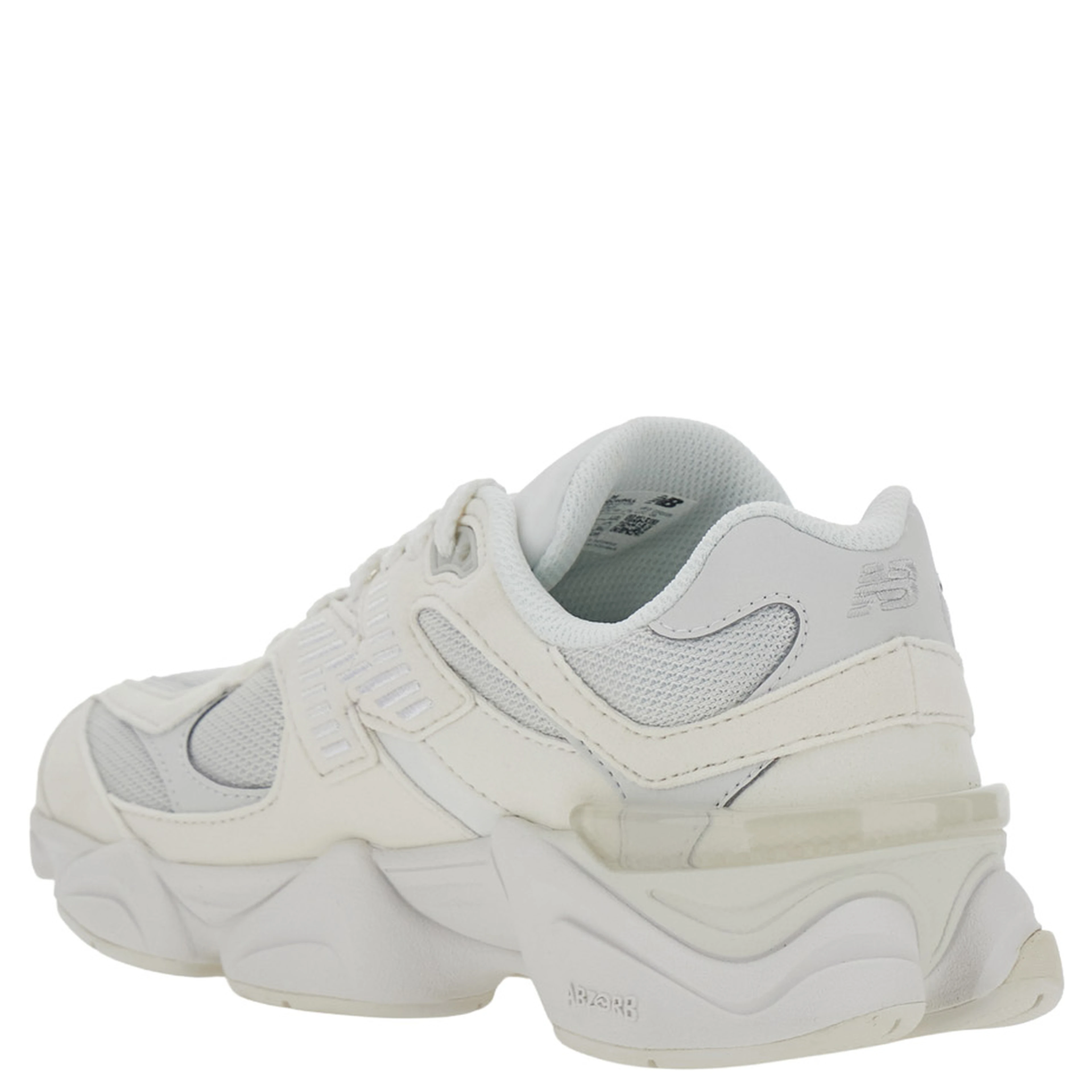 Gray Low-top Sneakers with Logo Patch on the Side and Perforated Design in Fabric Boy