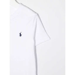 White T-Shirt Logo with Crew Neck and Short Sleeves for Women