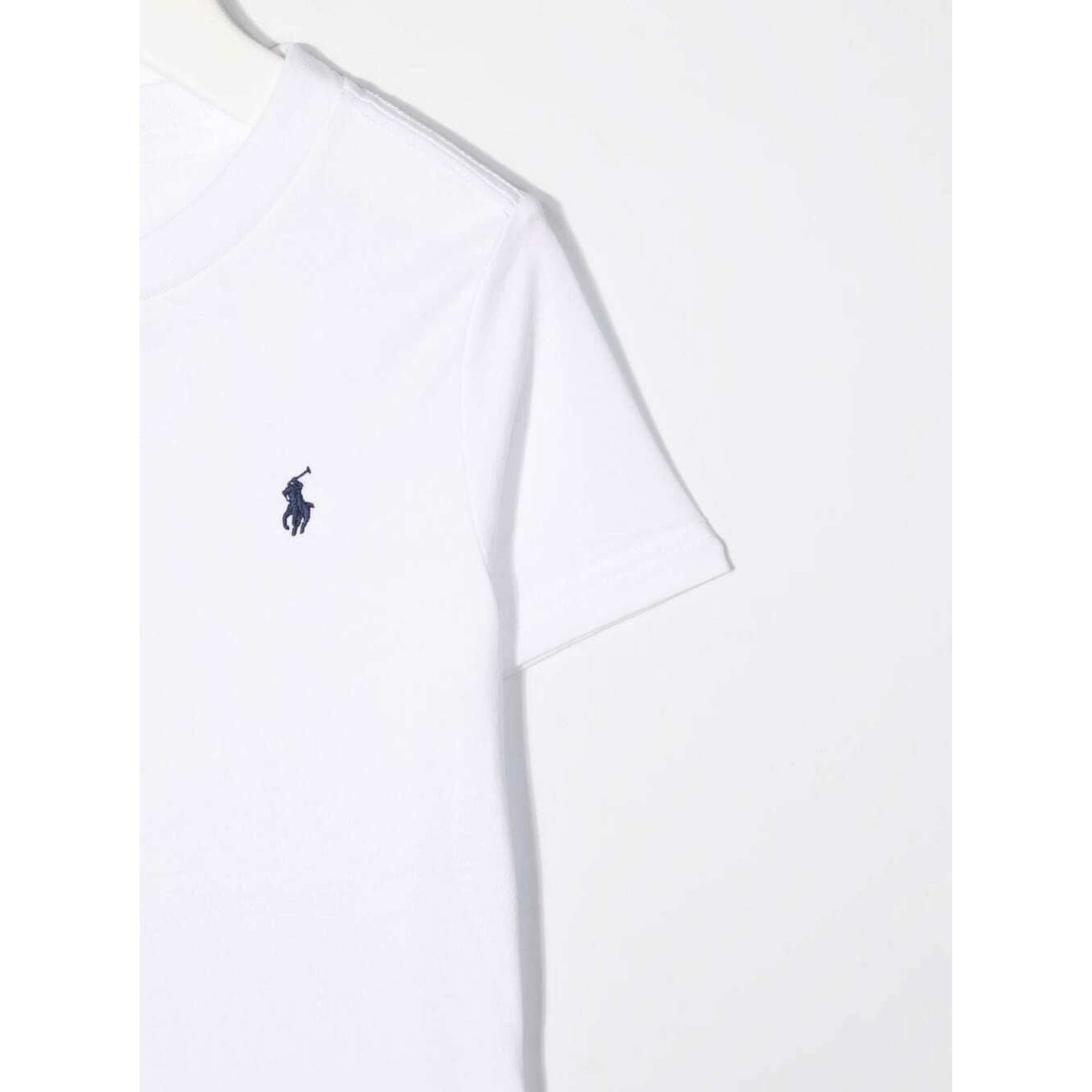 White T-Shirt Logo with Crew Neck and Short Sleeves for Women