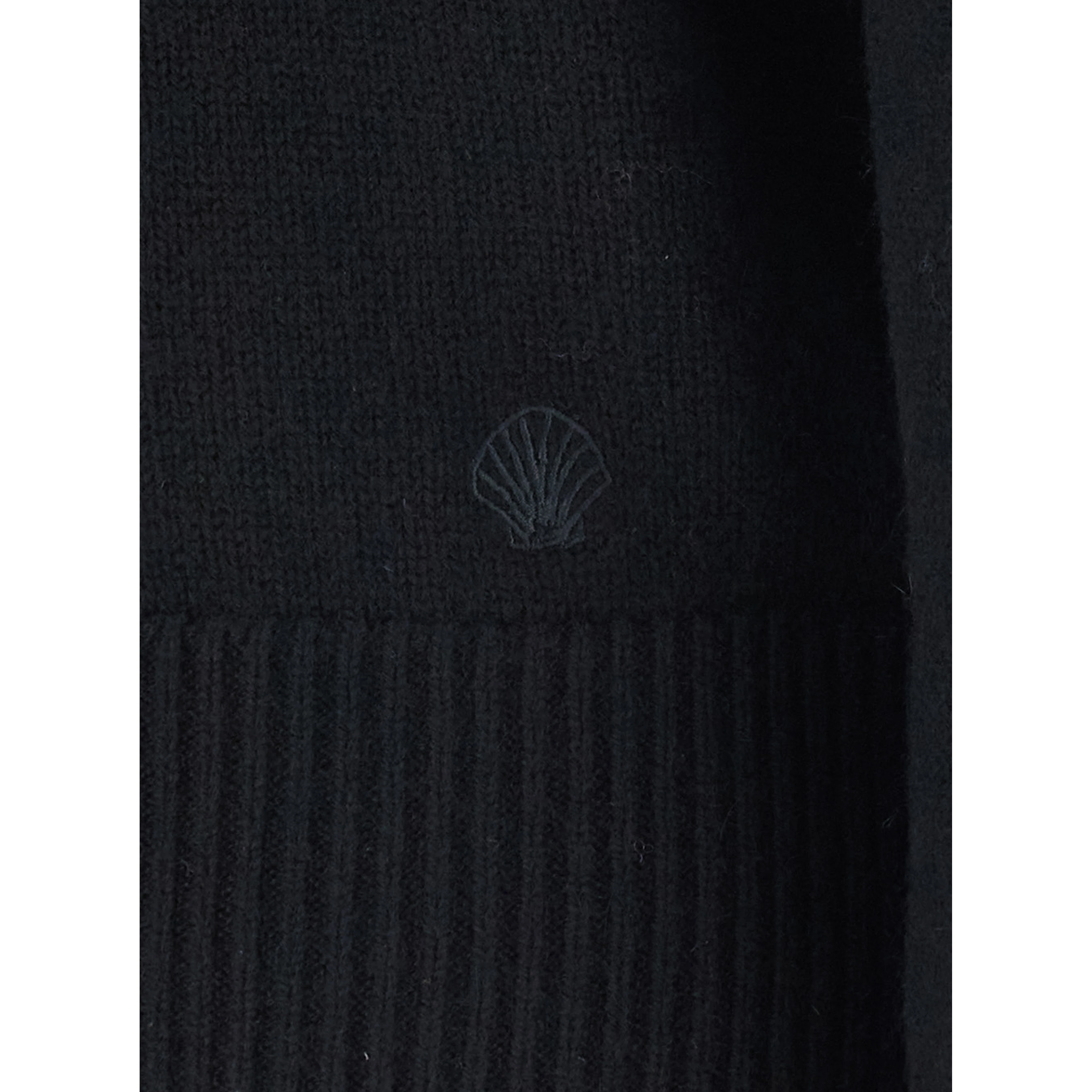 OTIS Black Sweater with Contrasting Collar in Cashmere for Women
