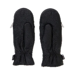 Black Gloves with Zip Closure and Eco-Fur Lining in Tech Fabric for Women