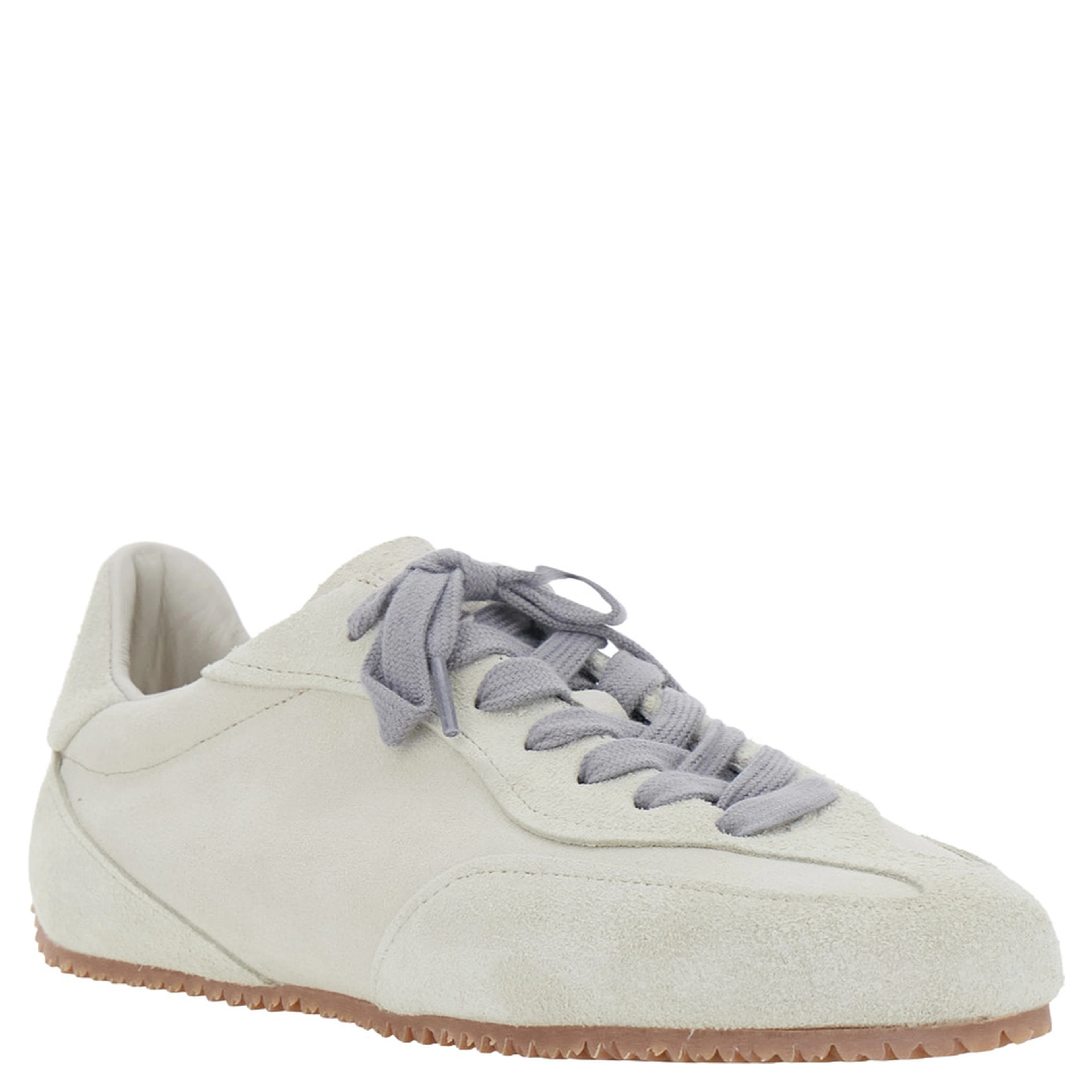 Daze White Low Top Sneakers with Contrasting Laces and Logo Patch on the Tongue in Leather for Men