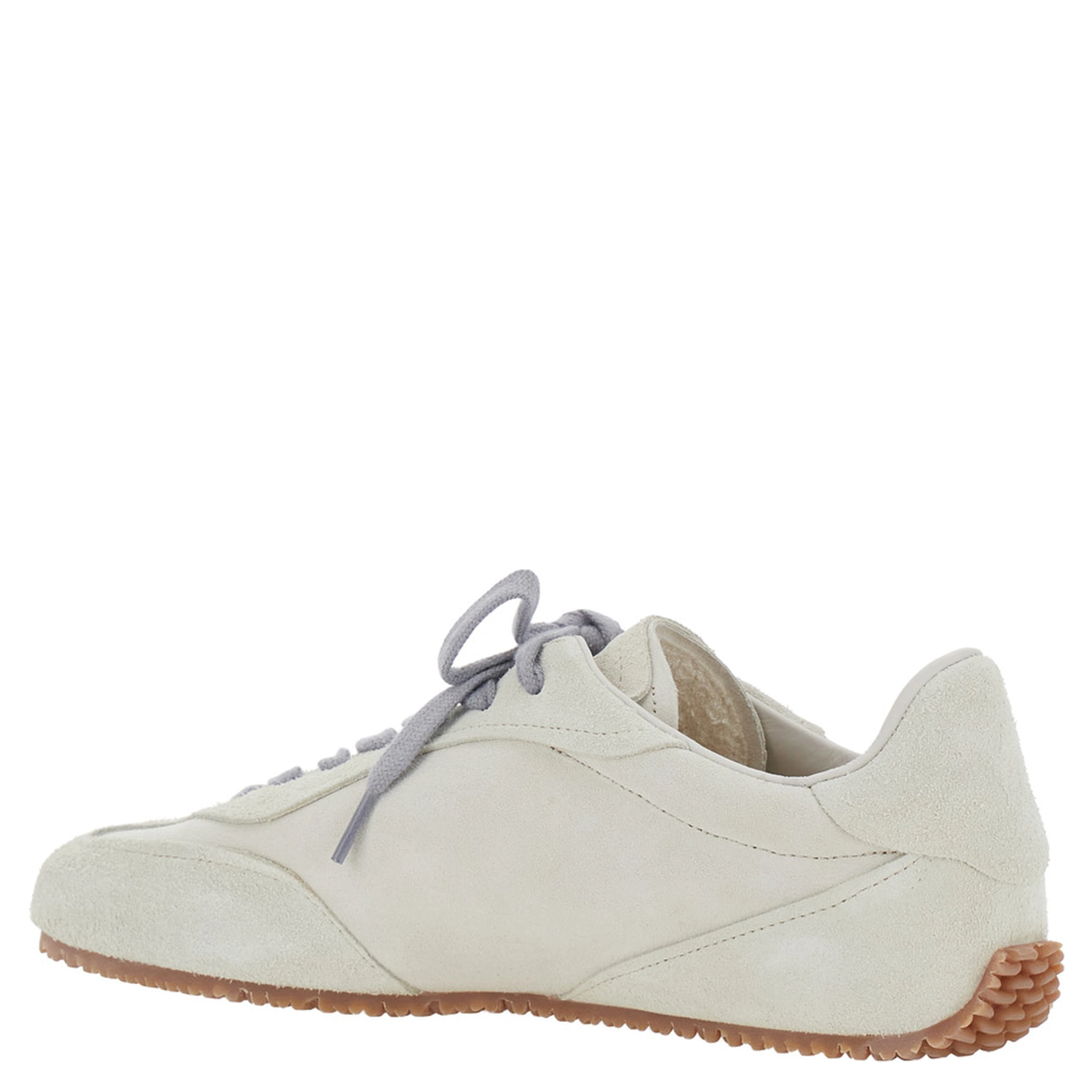Daze White Low Top Sneakers with Contrasting Laces and Logo Patch on the Tongue in Leather for Men