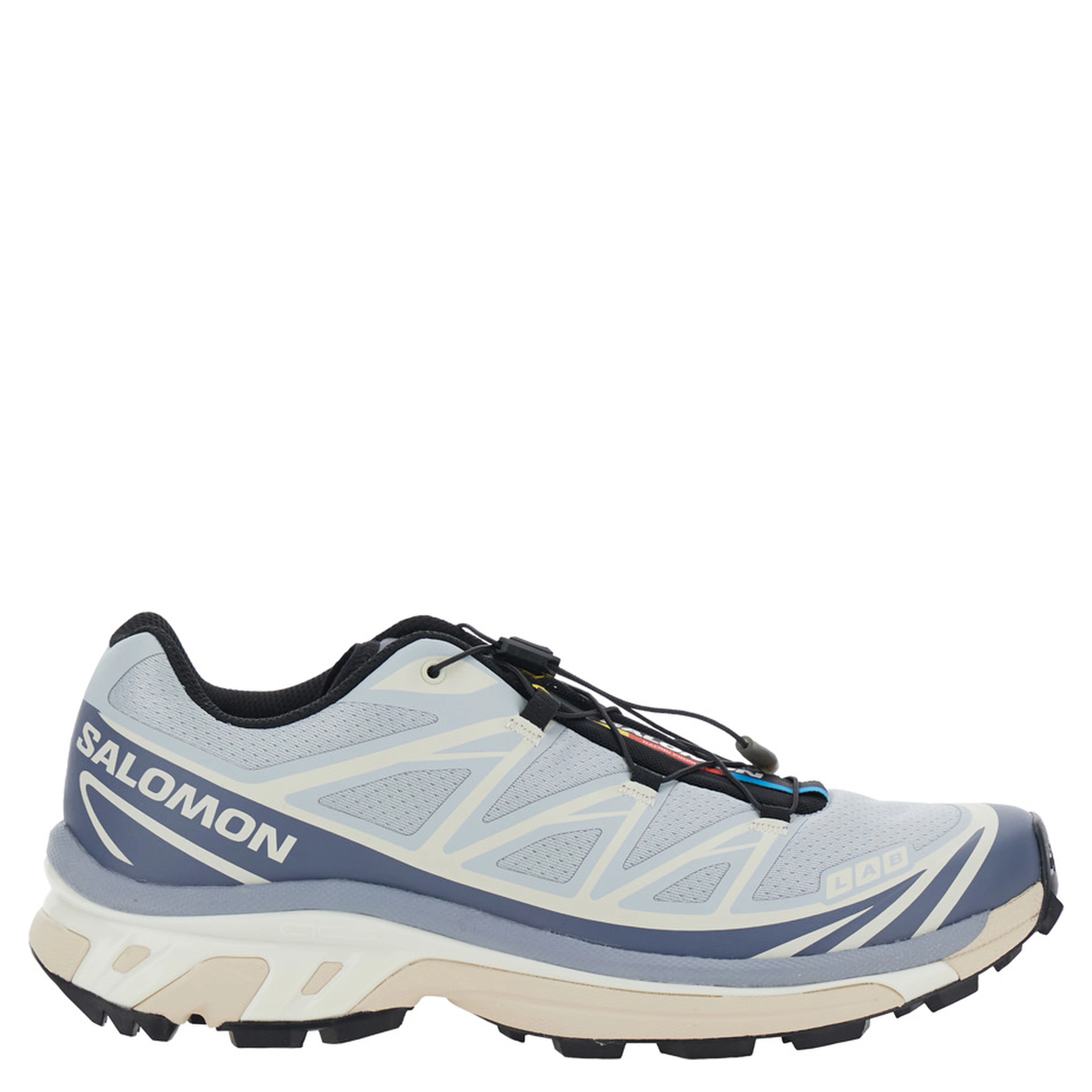 XT-6 Light Blue Sneaker with Logo Applied on the Tongue and Chunky Sole in Fabric Unisex