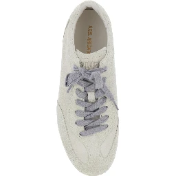 Daze White Low Top Sneakers with Contrasting Laces and Logo Patch on the Tongue in Leather for Men