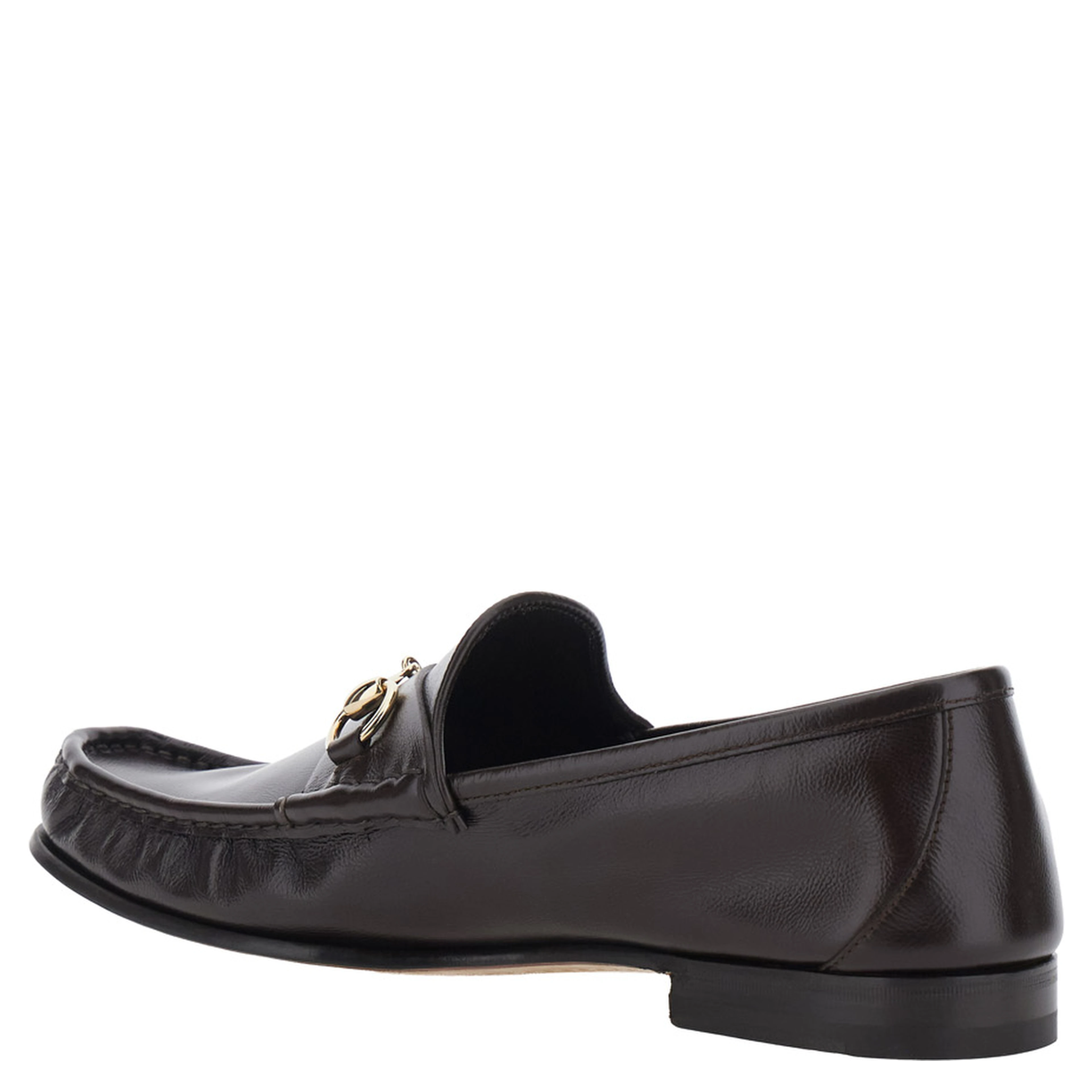 Lugano Brown Loafers with Horsebit Plaque on the Front and Low Heel in Leather for Men