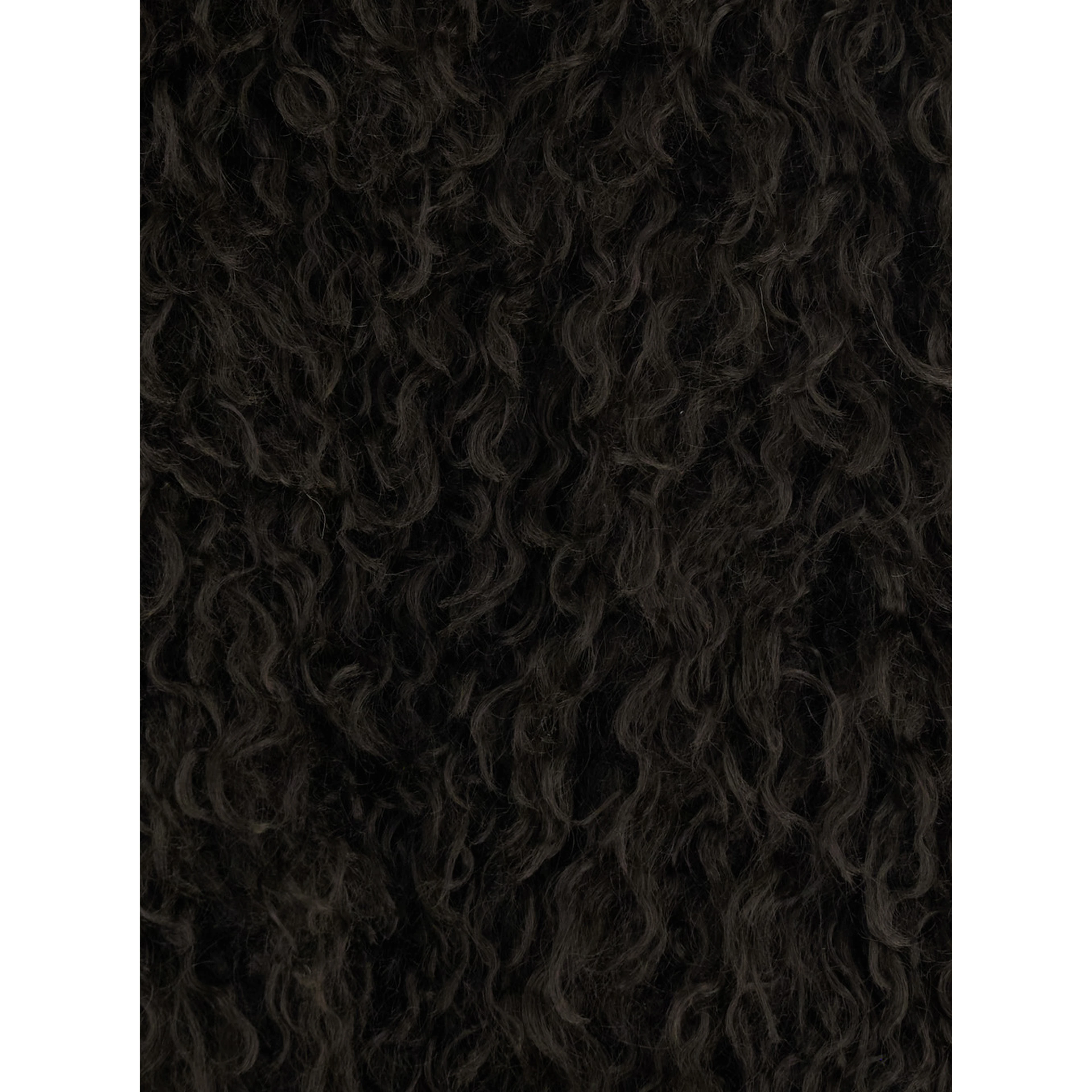 Brown Sleeveless crew-neck vest with hidden front closure in faux fur for women