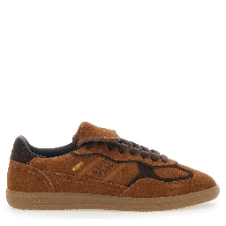 Brown Low Top Sneakers with logo lettering on the side in Suede for Women