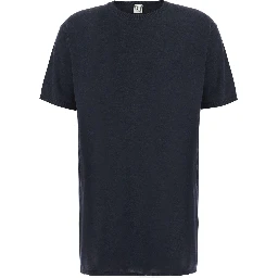 Gray long-sleeve round neck knit tee for women
