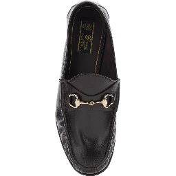 Lugano Brown Loafers with Horsebit Plaque on the Front and Low Heel in Leather for Men