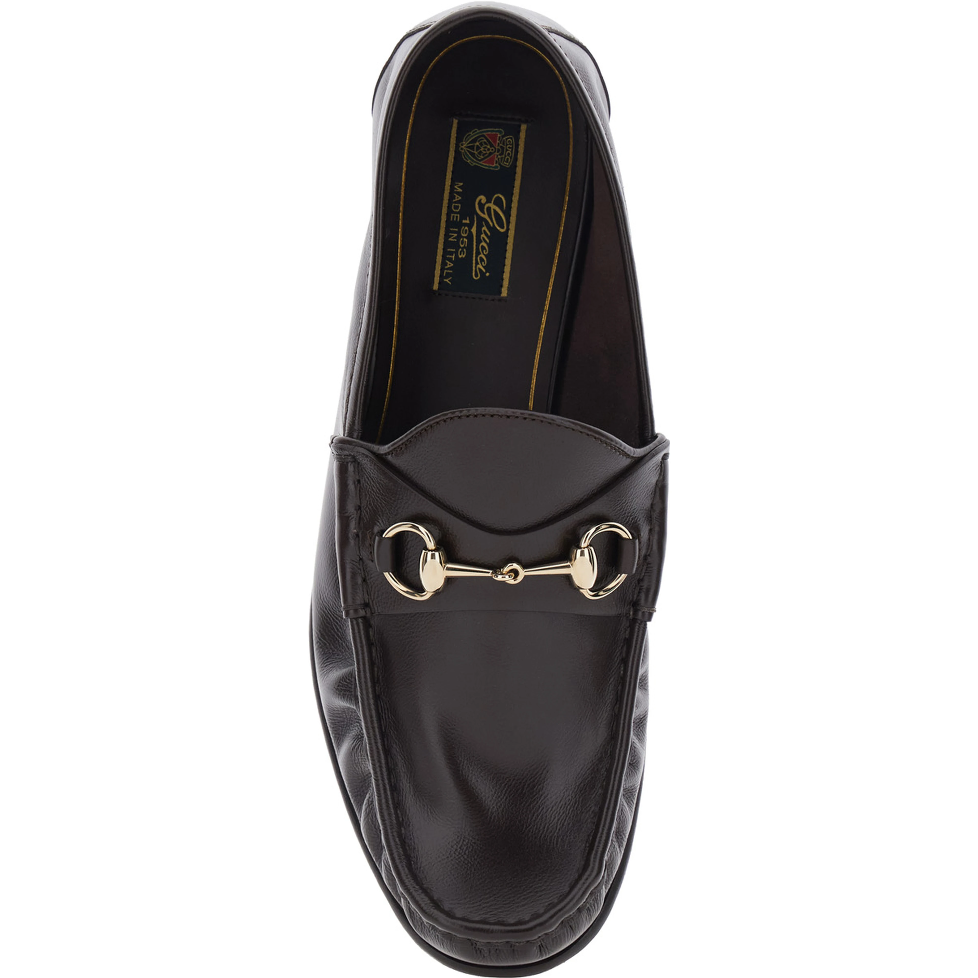 Lugano Brown Loafers with Horsebit Plaque on the Front and Low Heel in Leather for Men