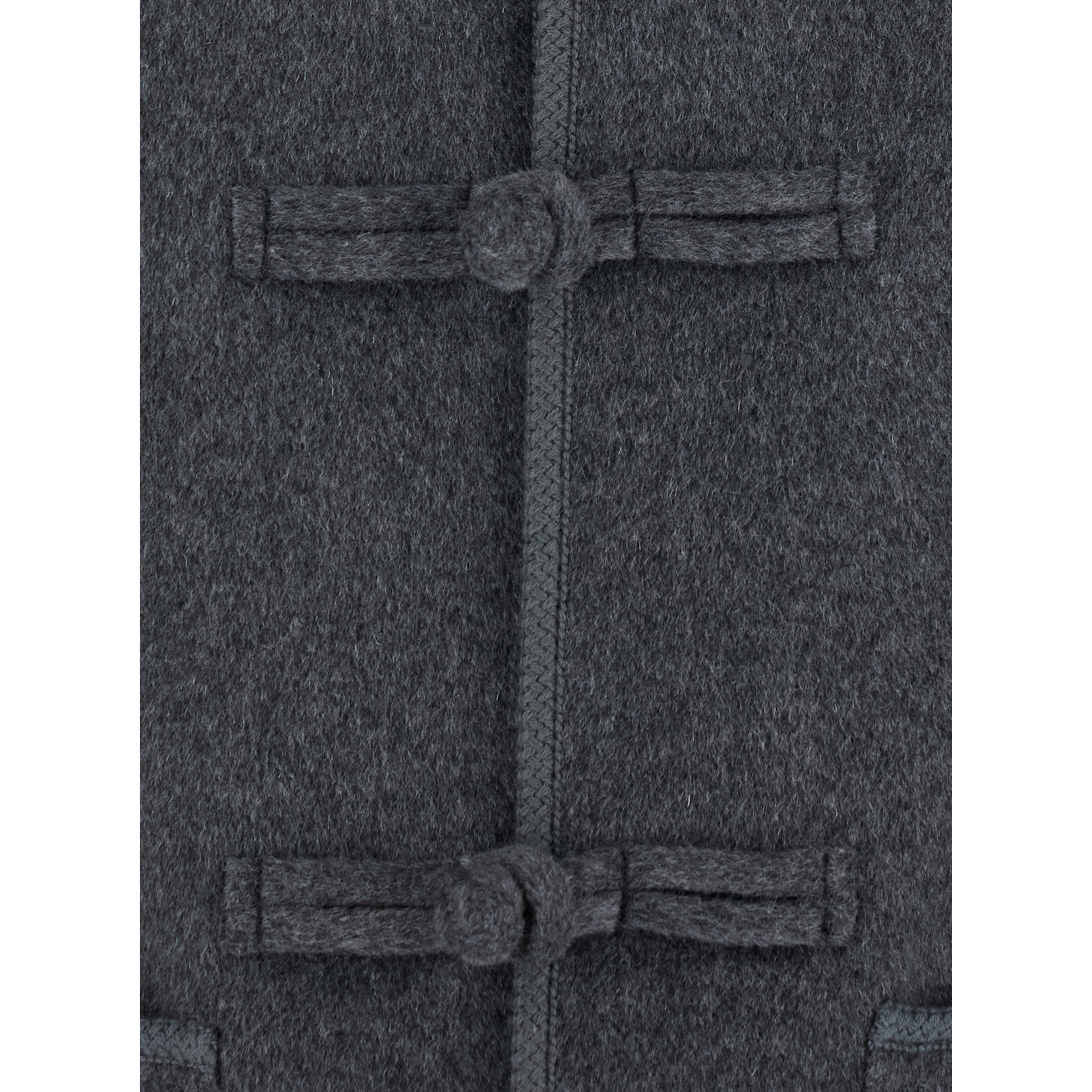 Gray Jacket with classic collar and button closure on the front in wool and cashmere for women