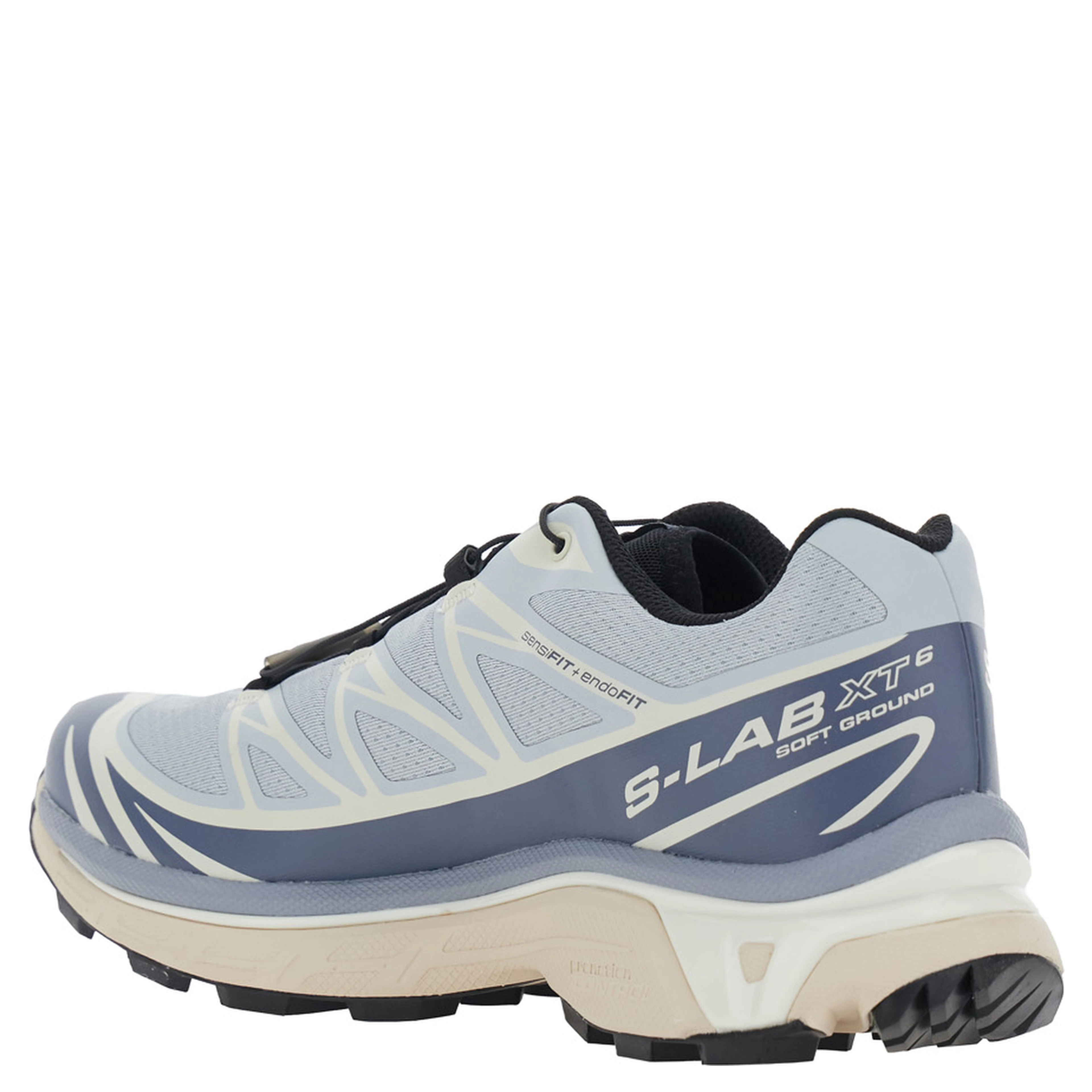XT-6 Light Blue Sneaker with Logo Applied on the Tongue and Chunky Sole in Fabric Unisex