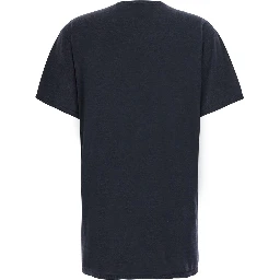 Gray long-sleeve round neck knit tee for women
