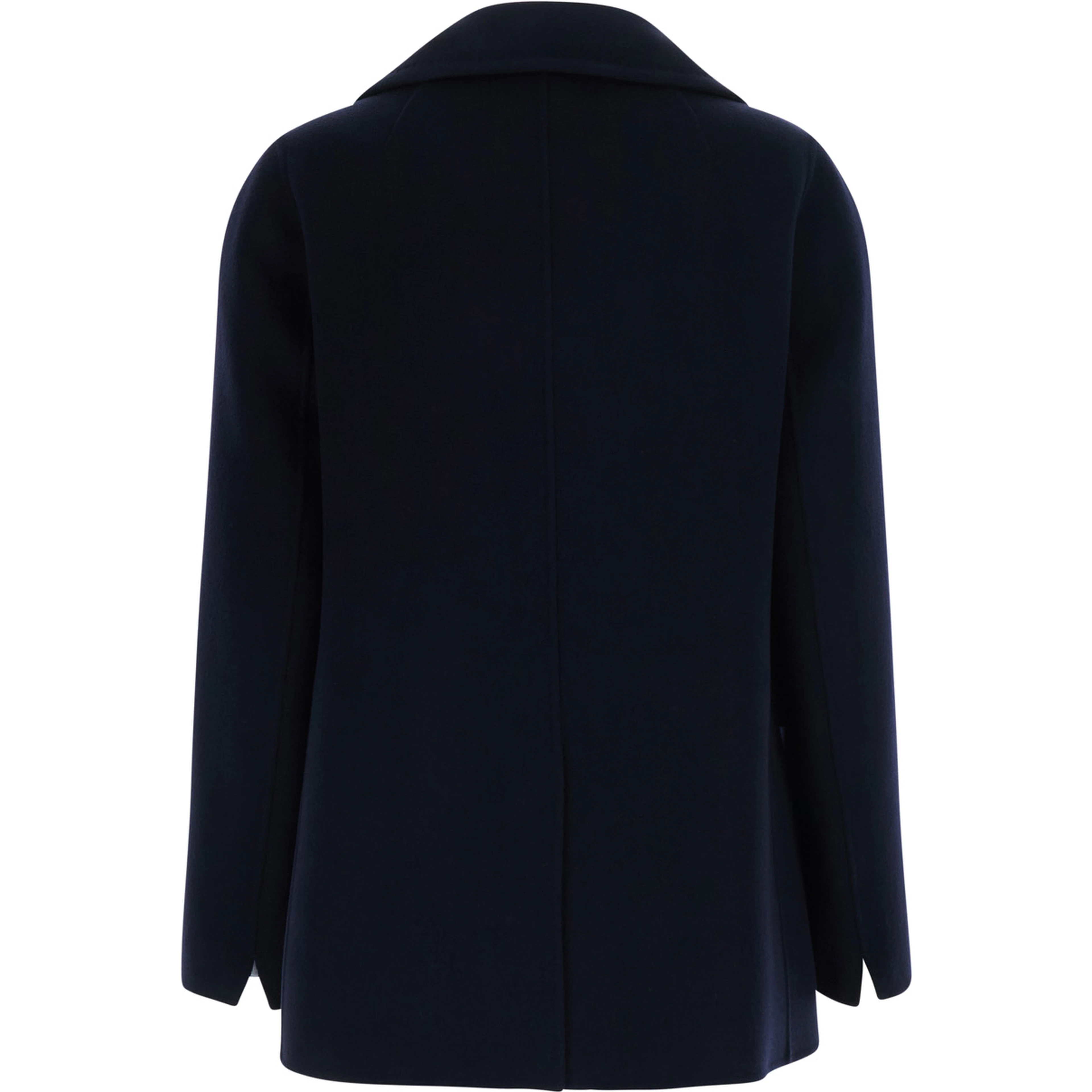 CAMILLA Coat with Notched Revers and Long Sleeves in Tech Fabric Blue Women